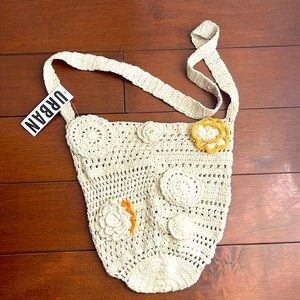 Nwt Urban outfitters Aria Woven Crochet Shoulder Bag